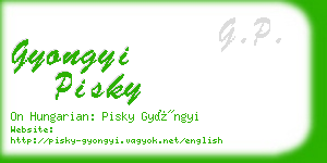 gyongyi pisky business card